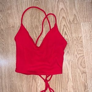 Women Garage Red Tank/Cropped Top